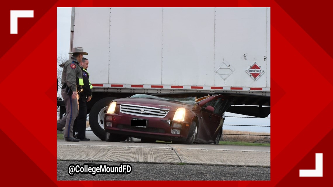 INCREDIBLE Minor injuries reported after car trapped under