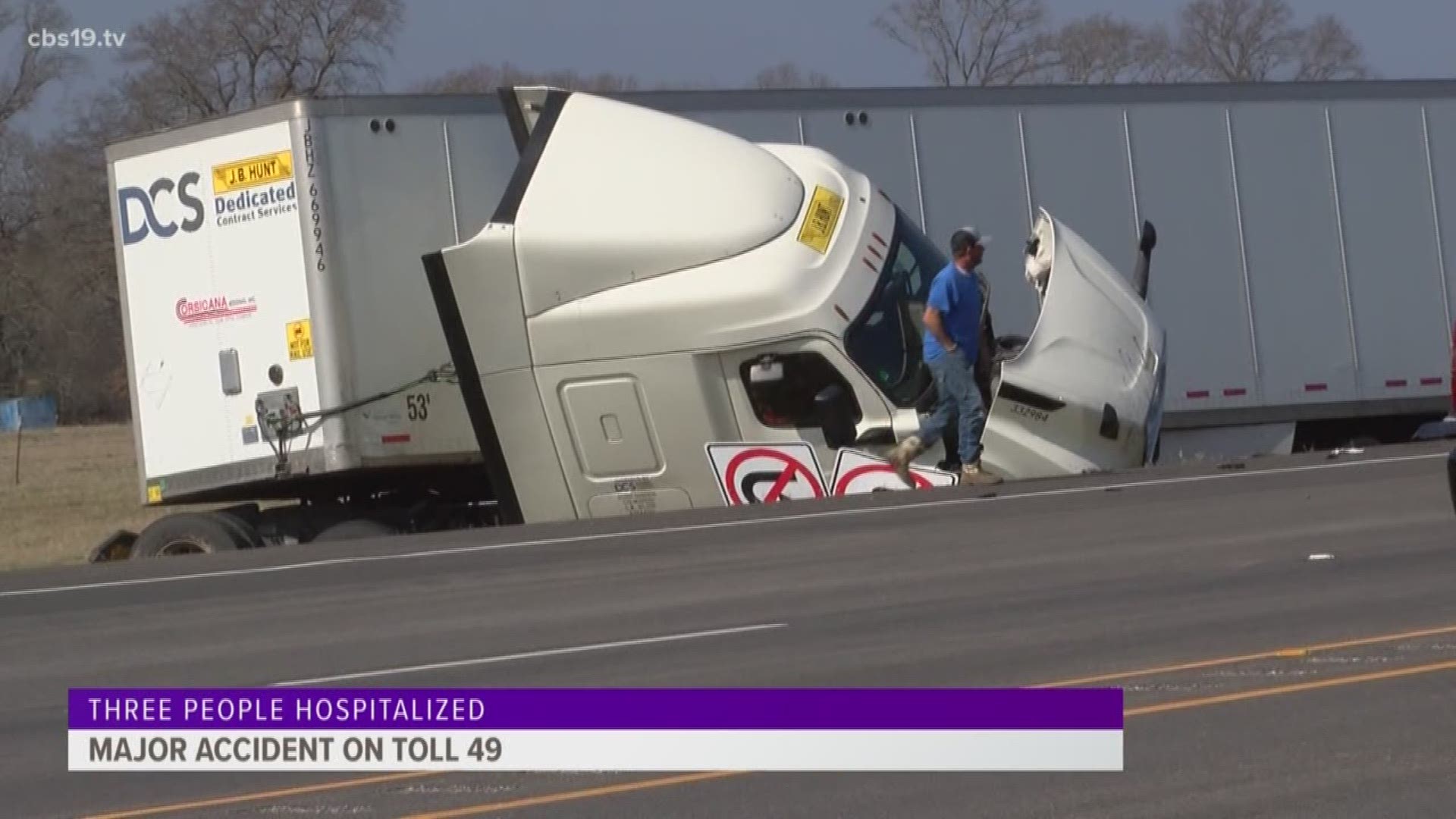 CBS 19's Darcy Birden is live where an accident occurred earlier Monday afternoon. It involved 3 vehicles and closed the toll road for close to four hours.