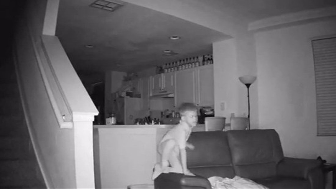 WATCH: Surveillance video captures boy's overnight fun 