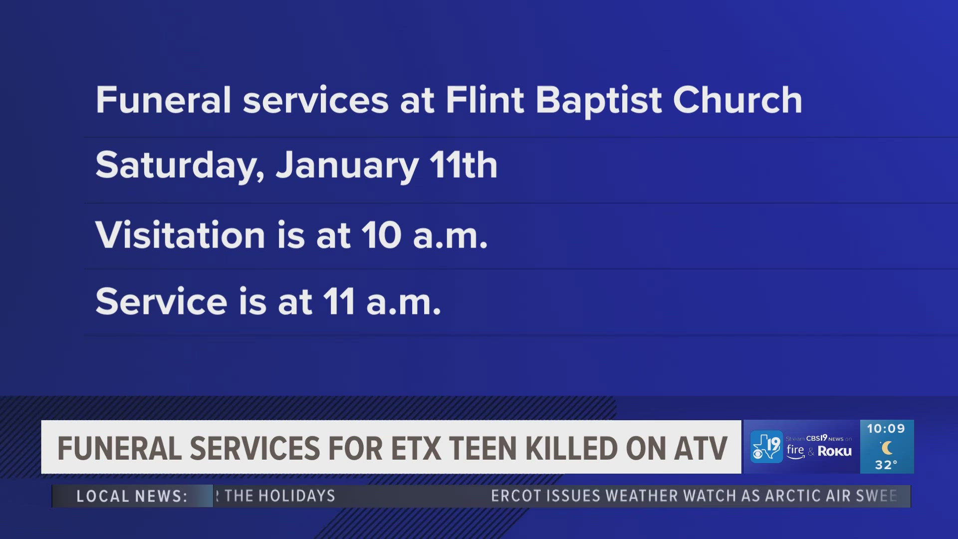 Funeral set for Bullard ISD girl killed in ATV wreck | cbs19.tv