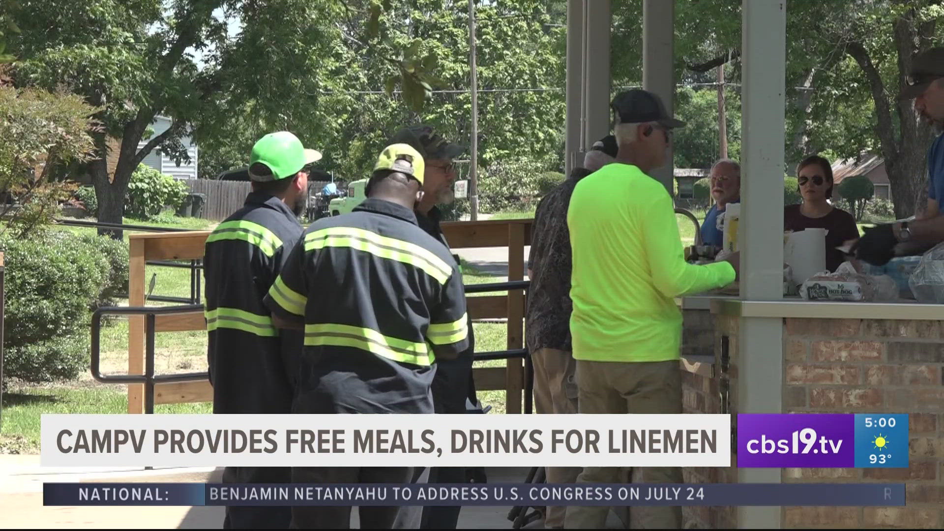 CampV serves meals to linemen, first responders working tirelessly during storm cleanup efforts