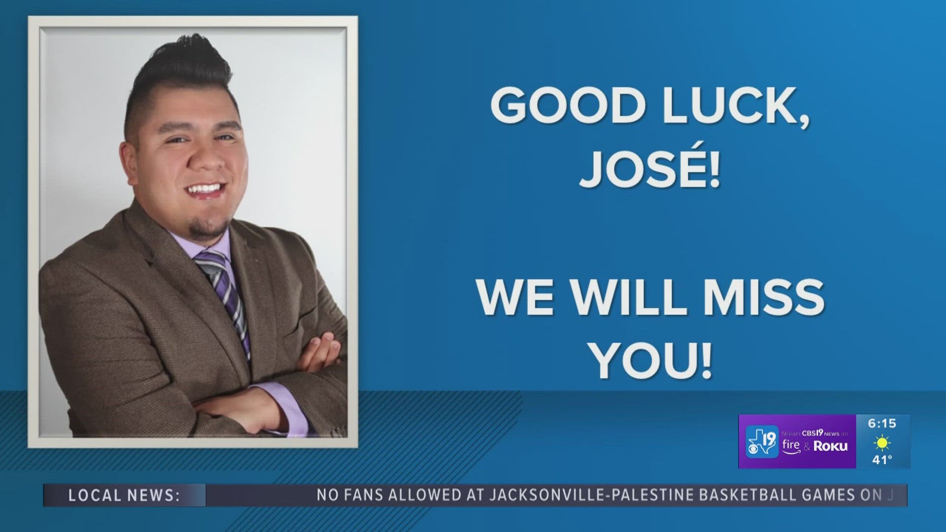 Reporter Jose Alonzo says goodbye to CBS19.