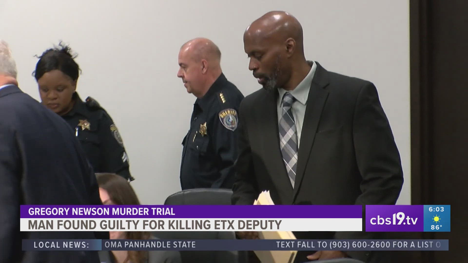 Gregory Newson, of Shreveport, was convicted of capital murder in the shooting death of Panola County Deputy Chris Dickerson's death on Dec. 31, 2019.