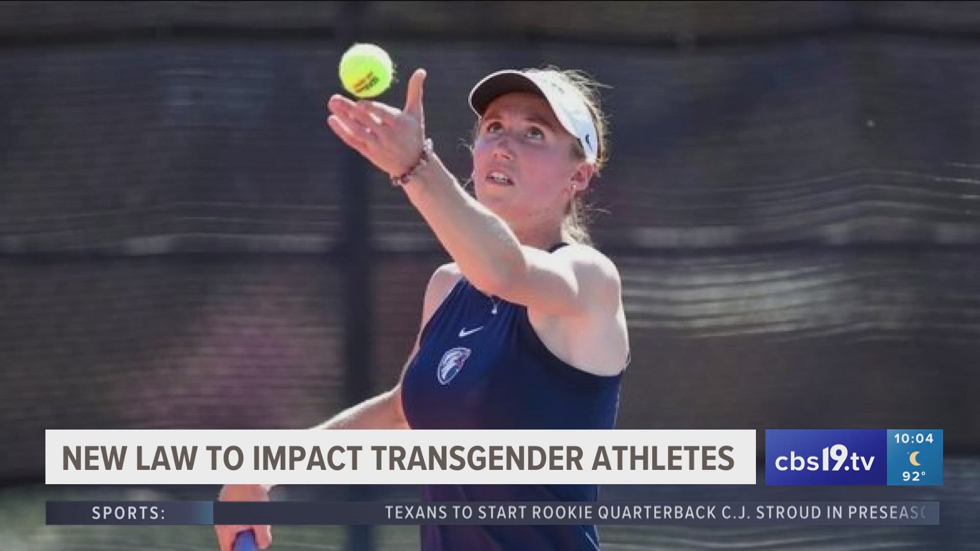Former Texas college athlete speaks on transgender law cbs19