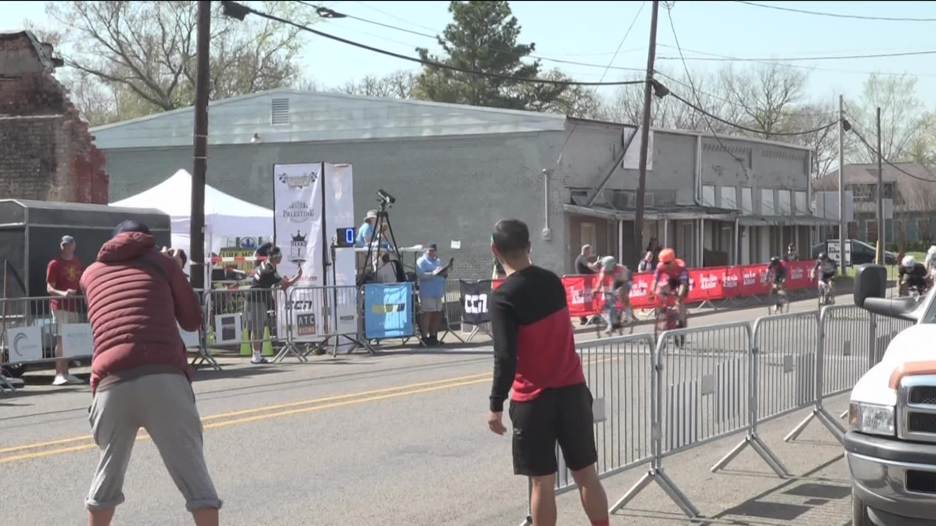 Cycling race wraps up Palestine's annual Dogwood Trails celebration