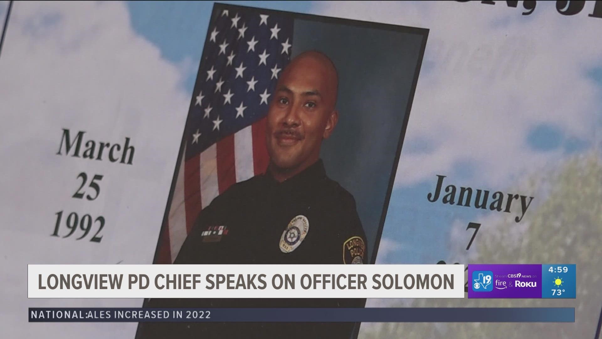 Chief Boone called Officer Solomon a quiet giant – someone who also had a smile, was a professional and a hard worker.