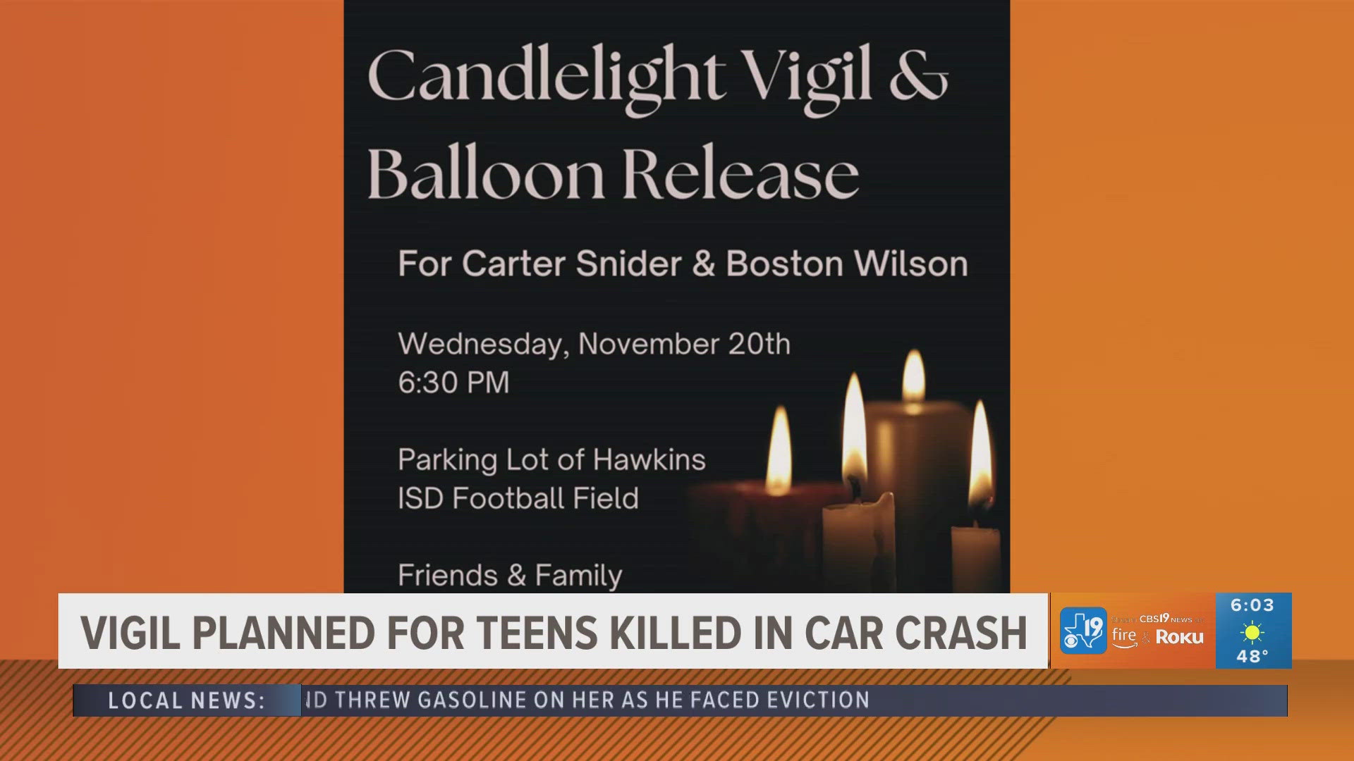 To honor their memory, students have come together to organize the vigil Wednesday evening at Hawkins High School.