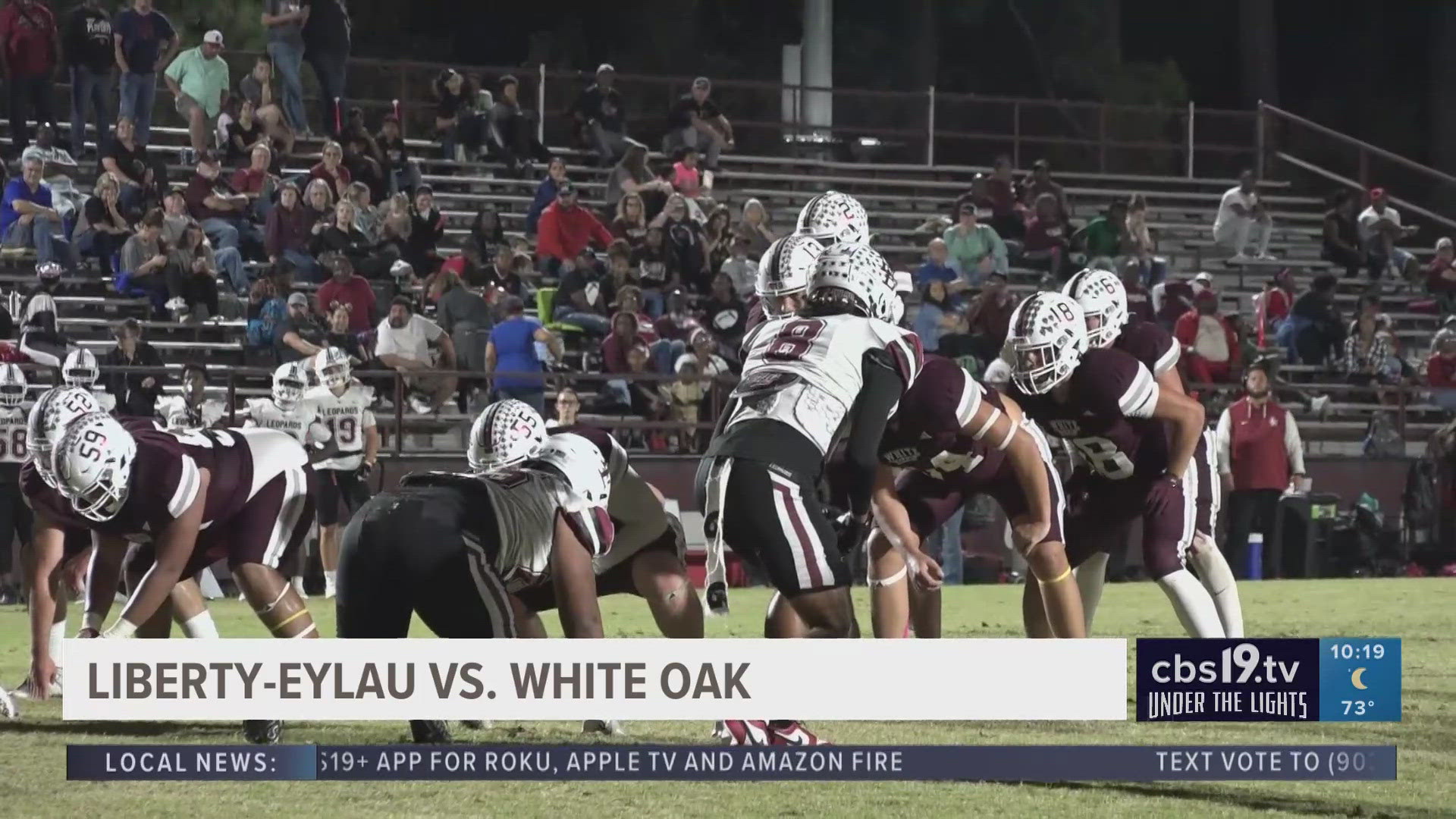 Catch the best of East Texas high school football on Under the Lights Fridays at 10PM on CBS19 and CBS19+.