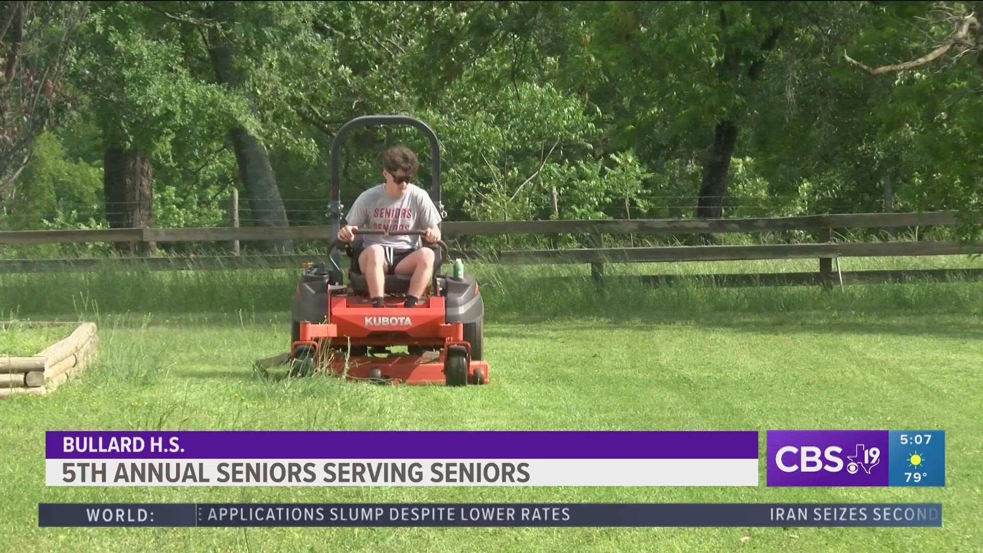 Bullard High School students help area senior citizens with yard projects