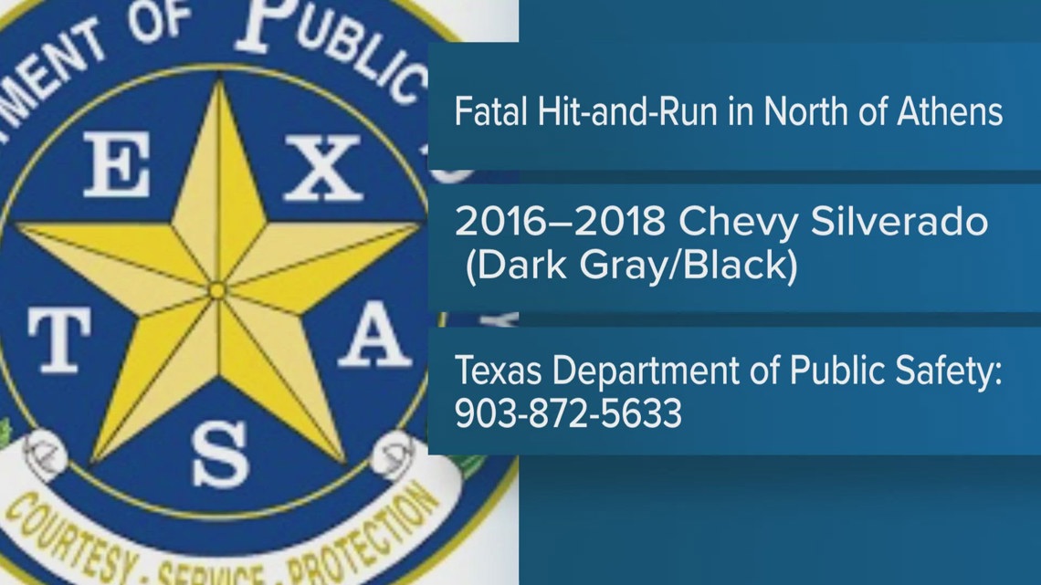 Texas DPS asking for public's help in locating driver in fatal hit-and-run crash in Henderson County