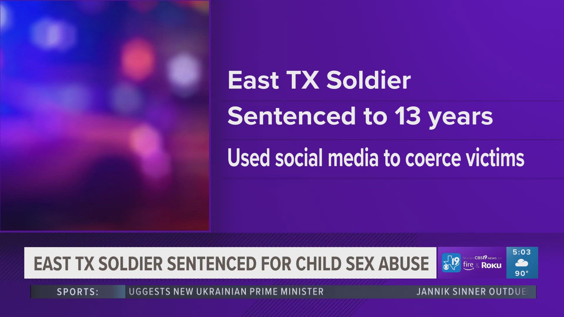 Texas Guard soldier sentenced for child sex crimes | cbs19.tv