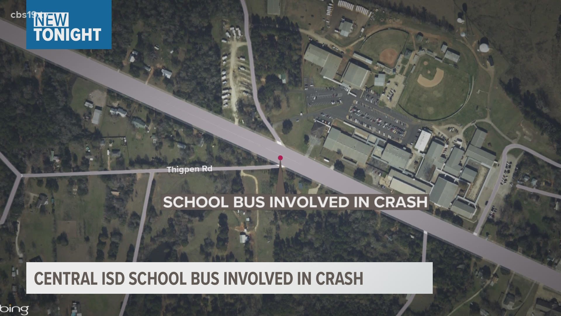 The school bus driver was identified as Lauren Curry, 28, of Pollok. Curry was not injured during the crash.