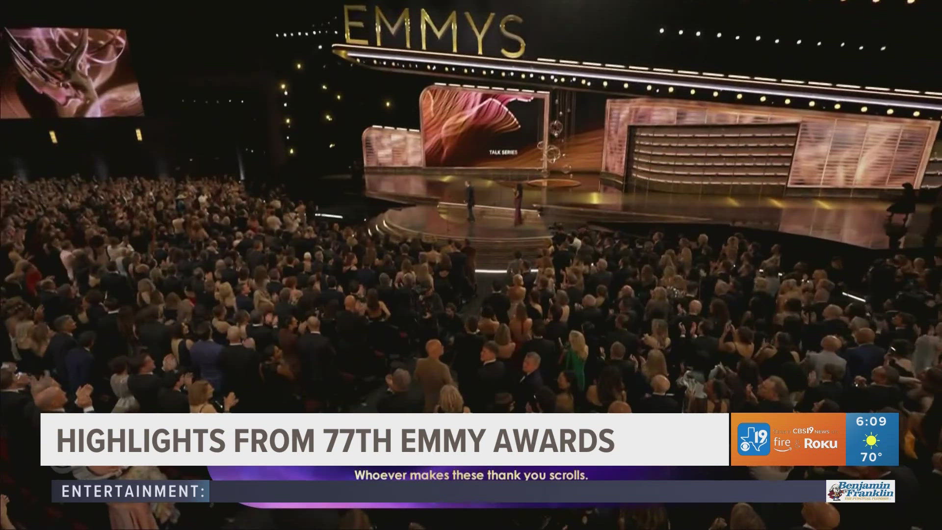The stars were out in full force last night at the 77th annual Emmy awards.
