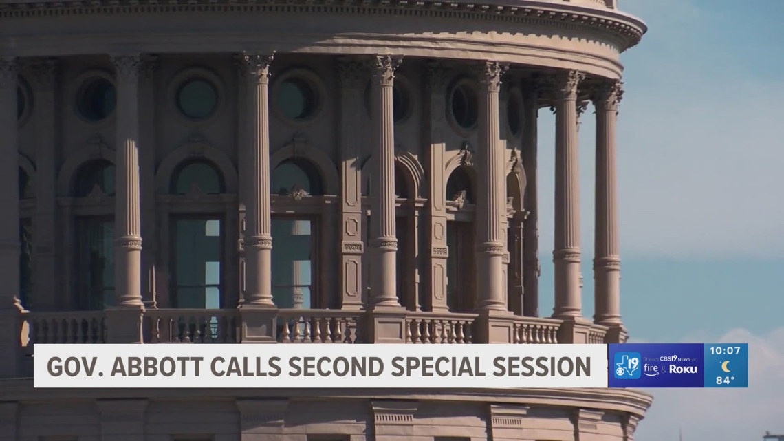 Gov Abbott Calls For Second Special Legislative Session Cbs19 Tv