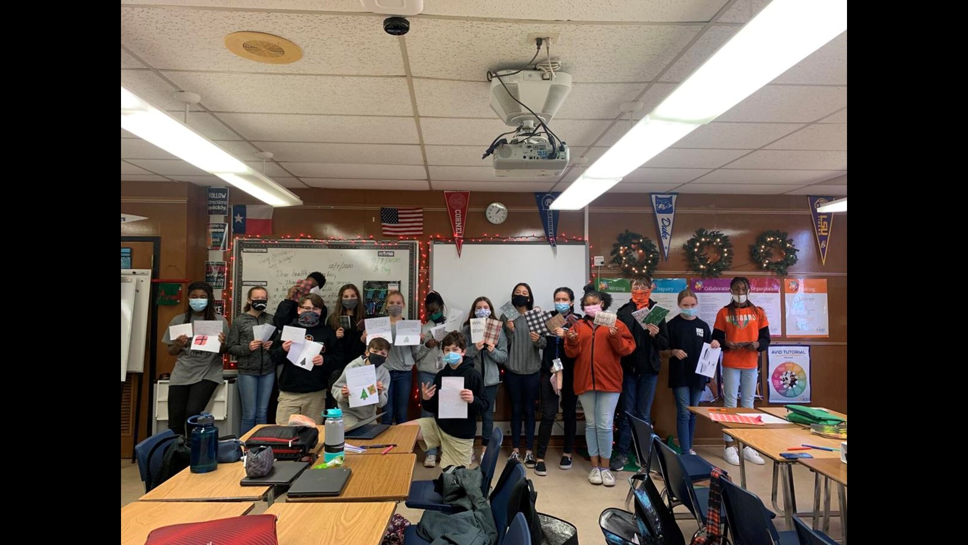 Hubbard Middle School thanks health care workers with letters cbs19.tv