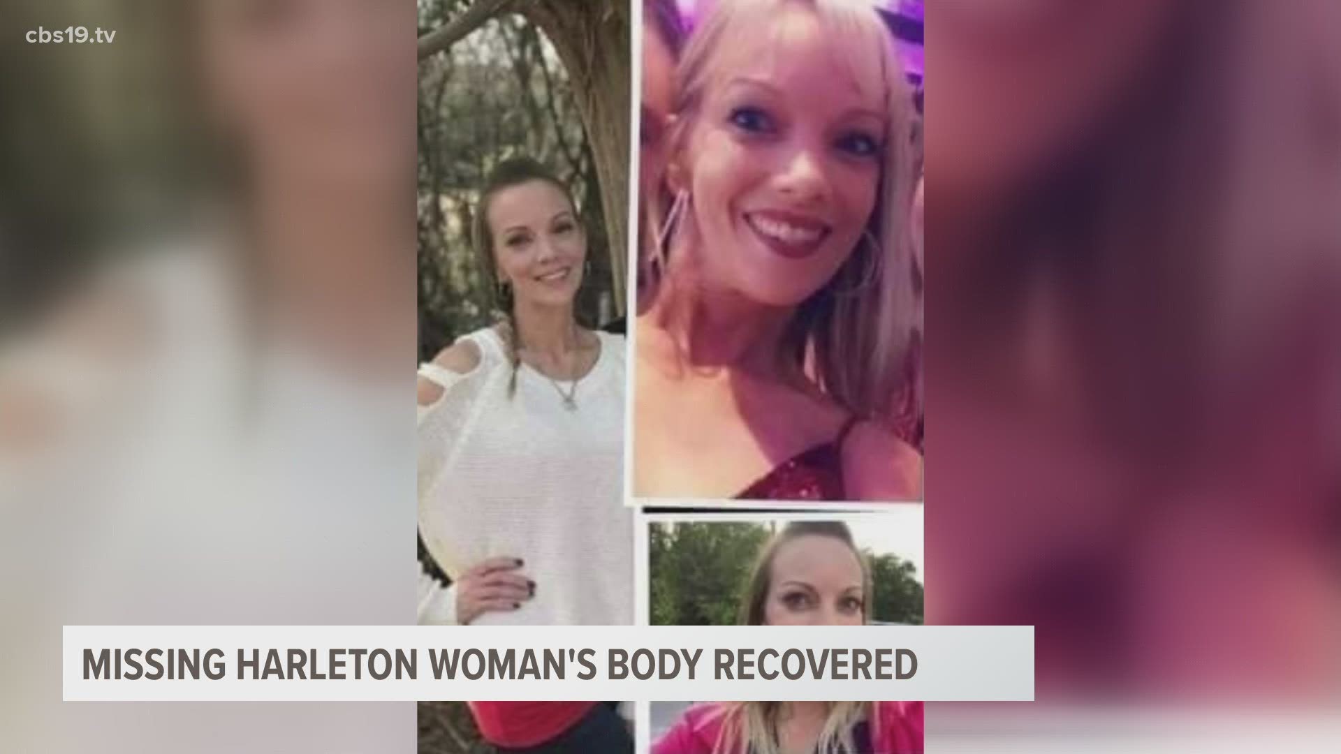 Her body was recovered from inside her vehicle in woods off the roadway near CR 2879 and Texas 154 between Harleton and Diana.