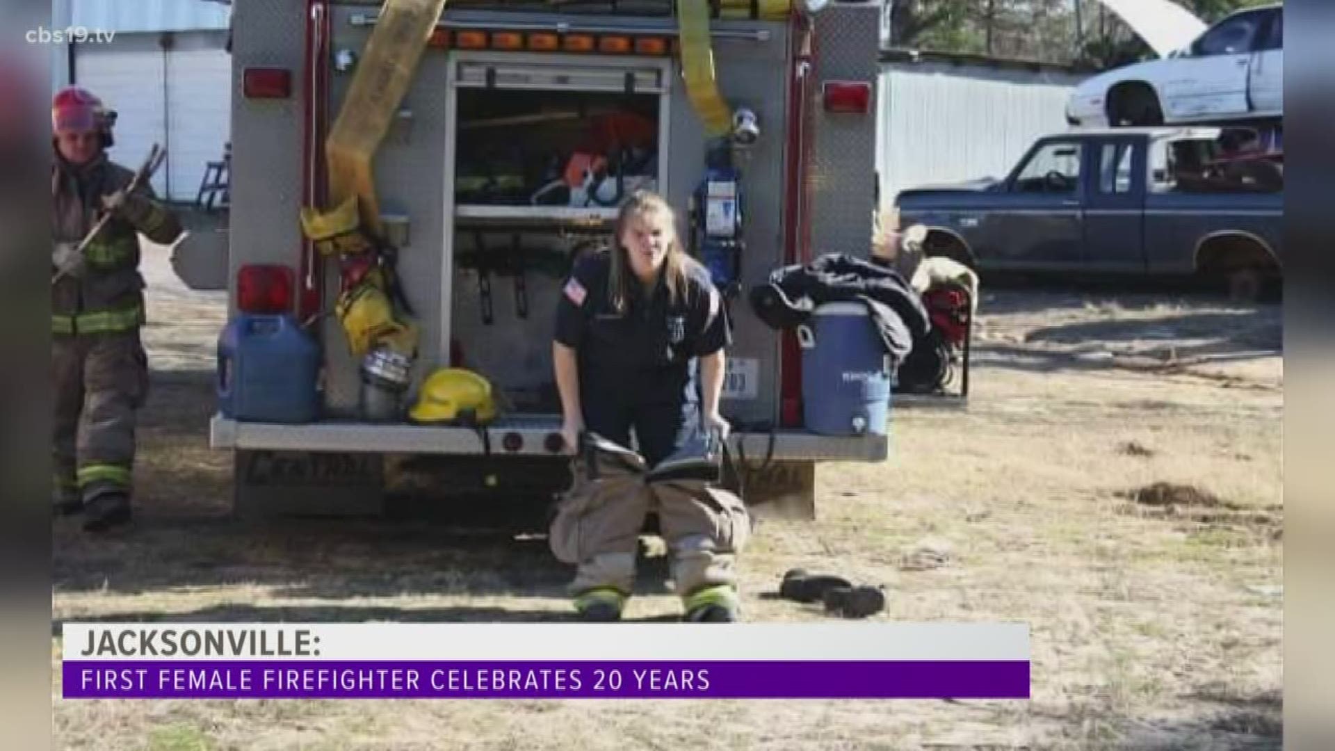 She joined the department as the first female firefighters in Jacksonville's history.