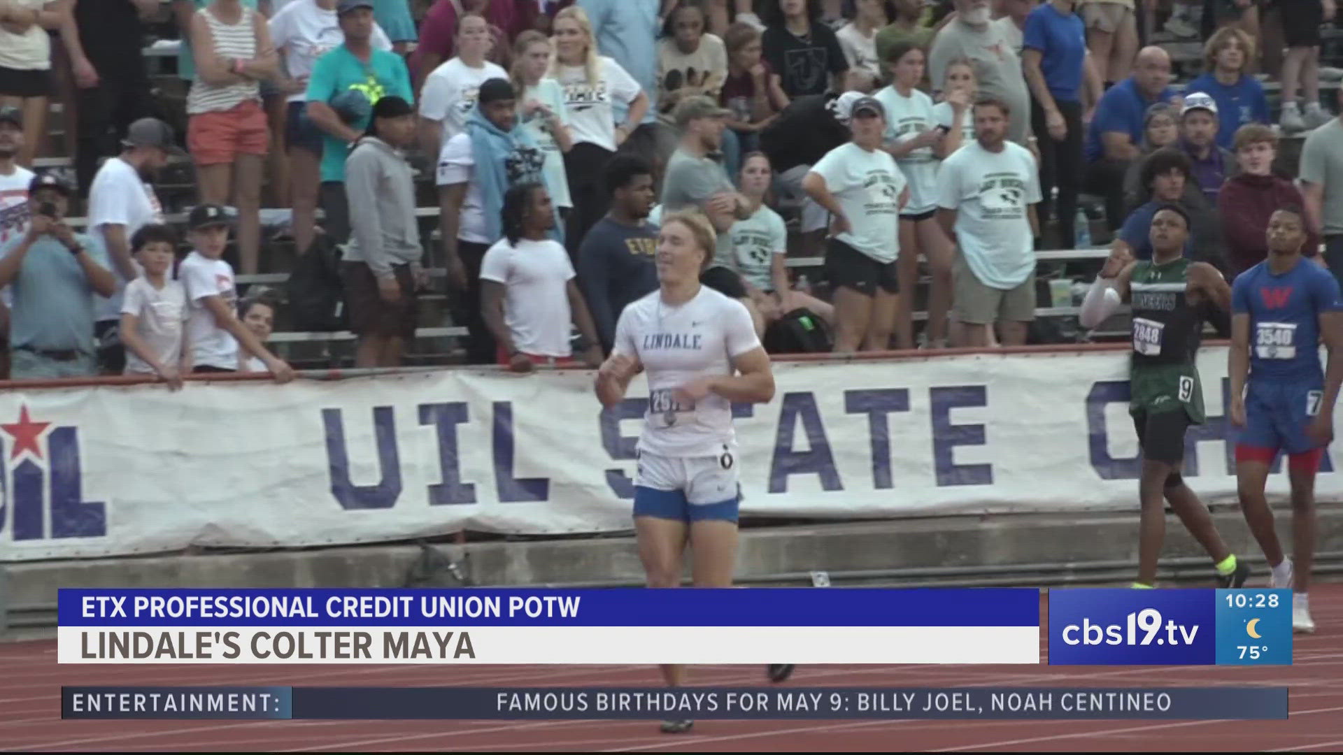 Colter Maya defended his state championship title, running 46.58.