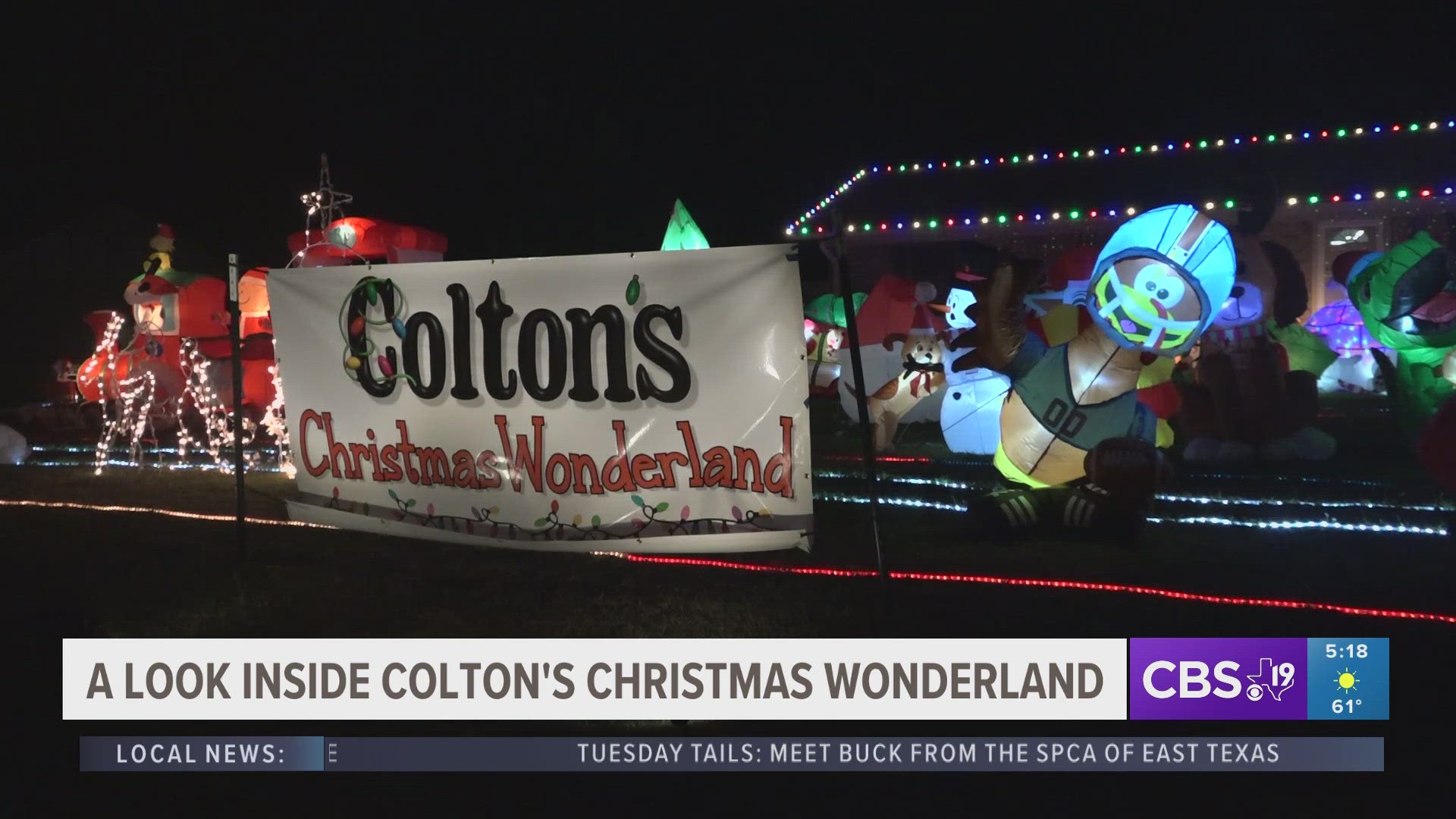 Colton Ray, the owner and manager of Colton’s Christmas Wonderland. He was inspired by another East Texas holiday staple — Carmela's Magical Santa Land in Longview.