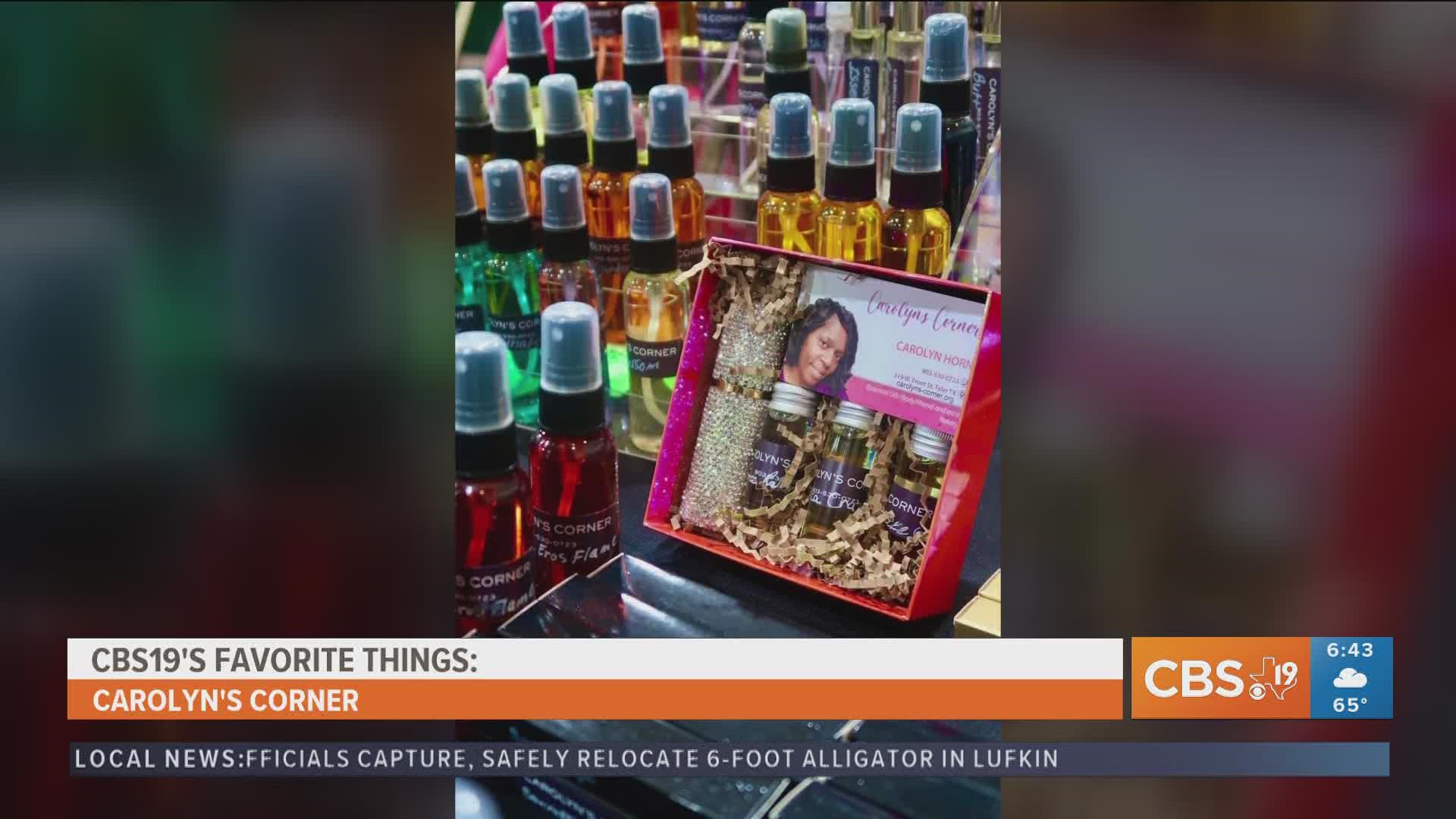 CBS19 is celebrating East Texas this holiday season with a list of our favorite things! Today’s item is essential oils from Carolyn's Corner.