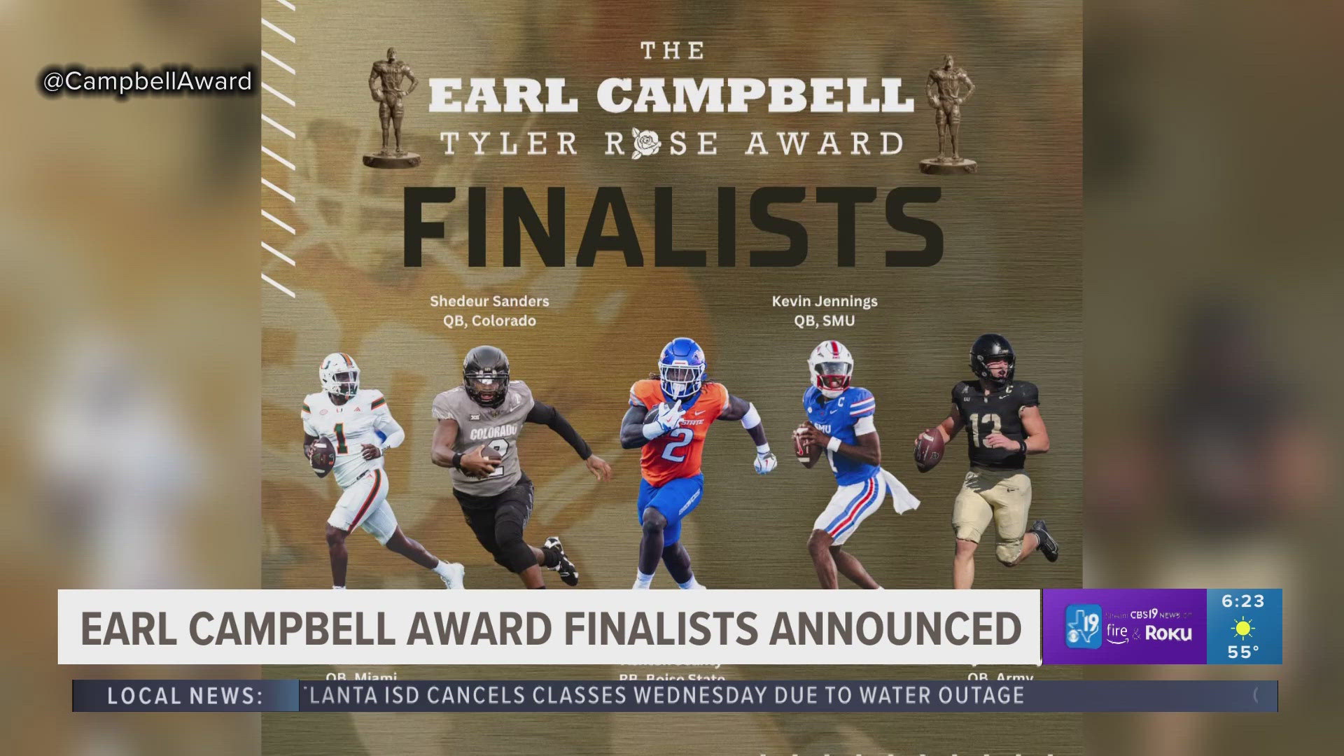 2024 Earl Campbell Tyler Rose Award finalists announced