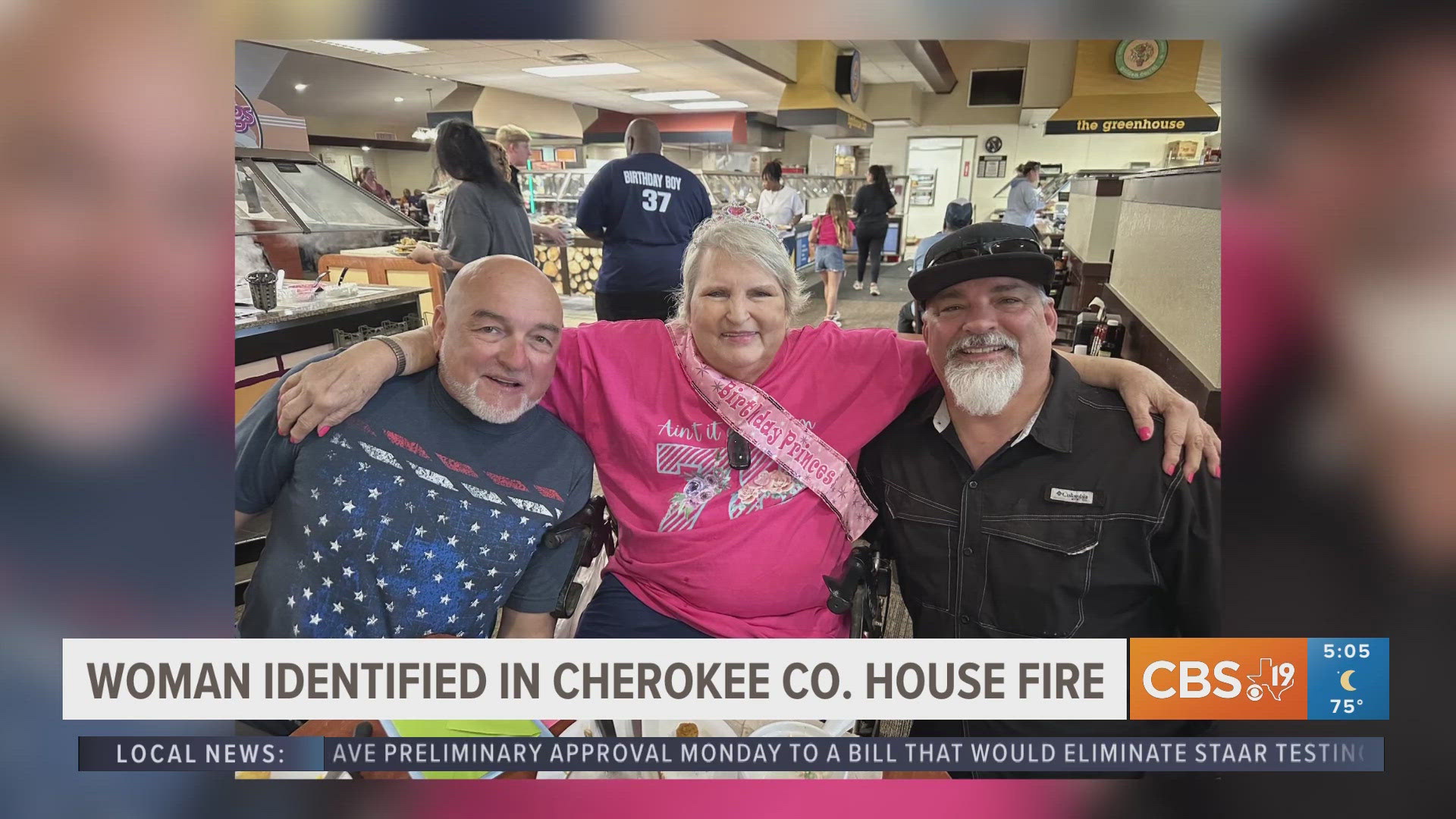 Will Riddell Family identifies elderly East Texas woman killed in house fire | cbs19.tv