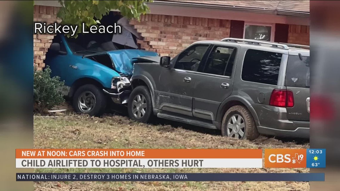 East Texas infant flown to hospital after vehicle crashes into home 5 others injured