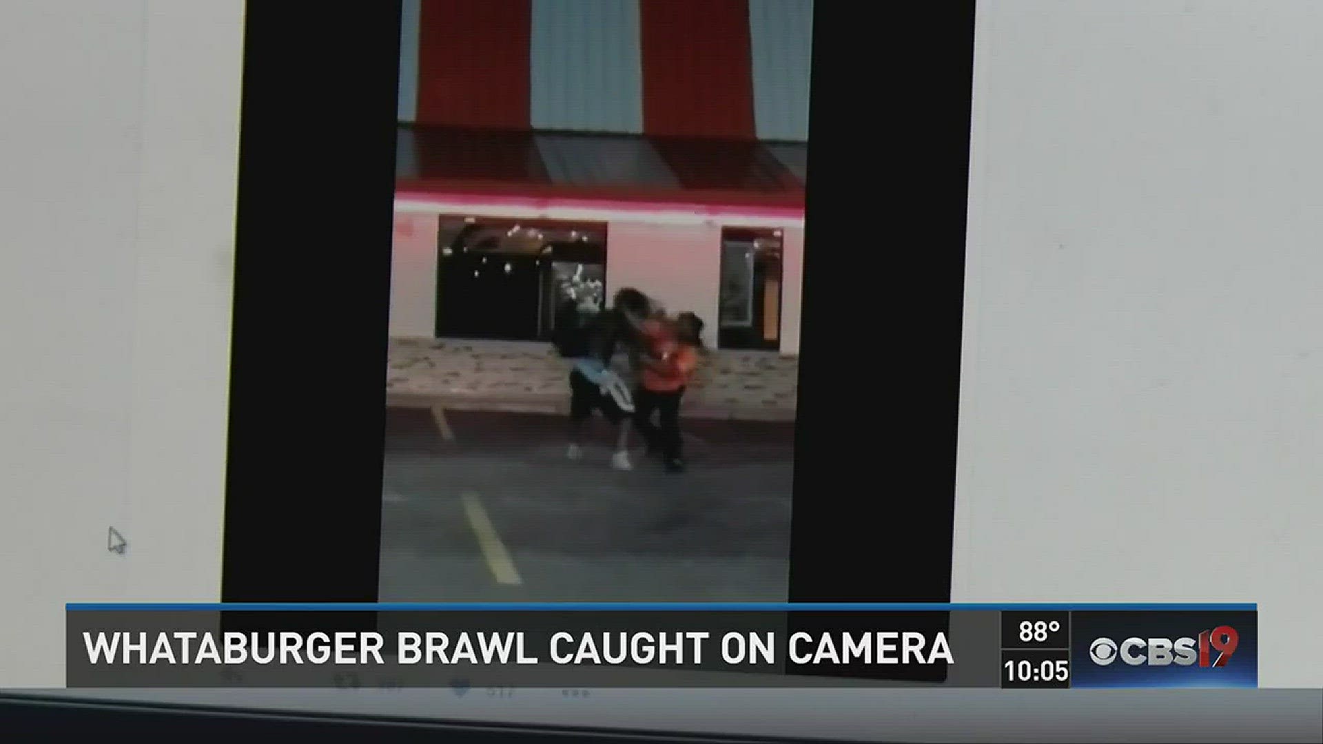 A fight at a Tyler Whataburger was caught on camera.