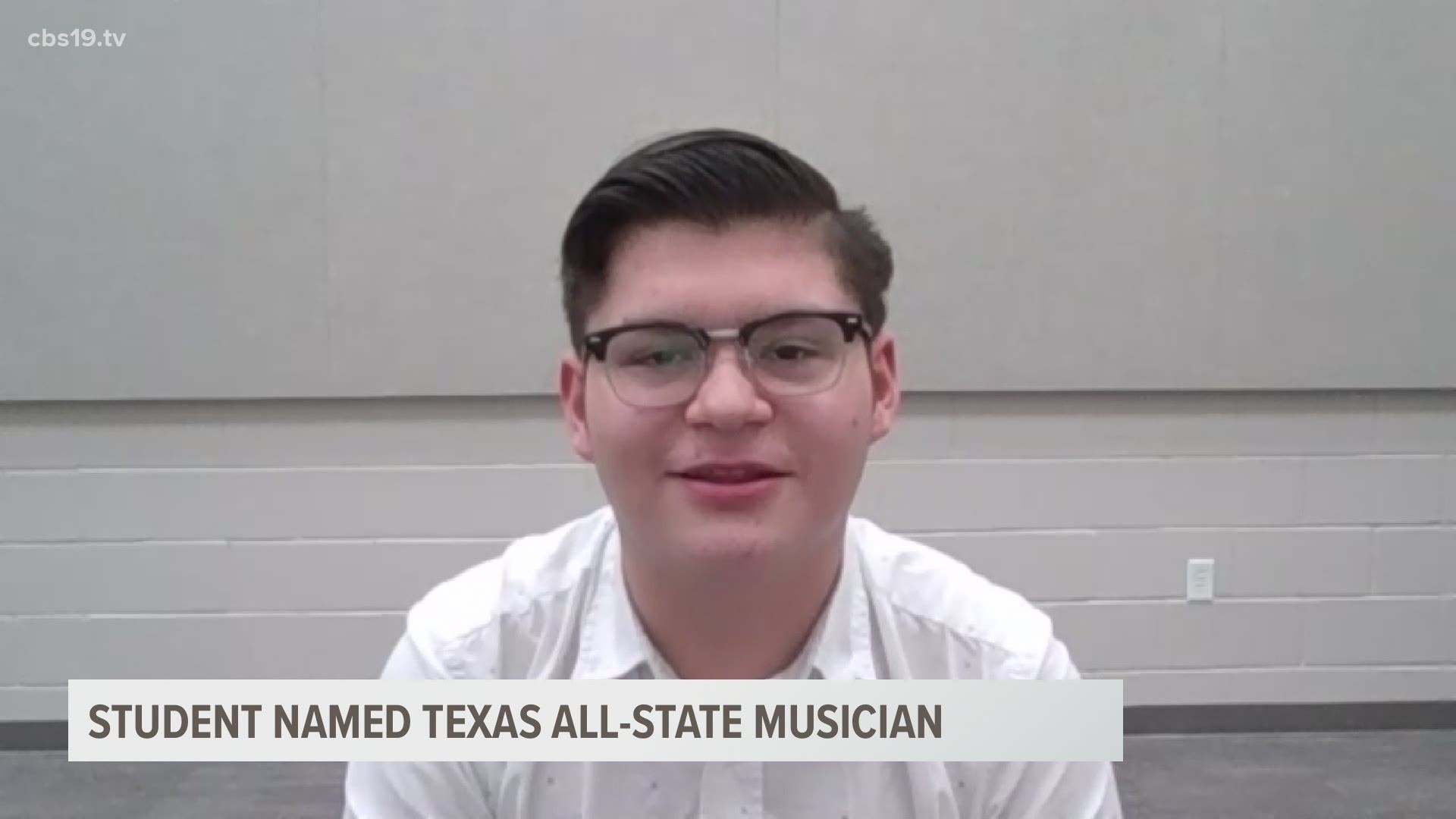 Noah Nunez, Red Raider band member, receives top honors from the Texas Music Education Association.