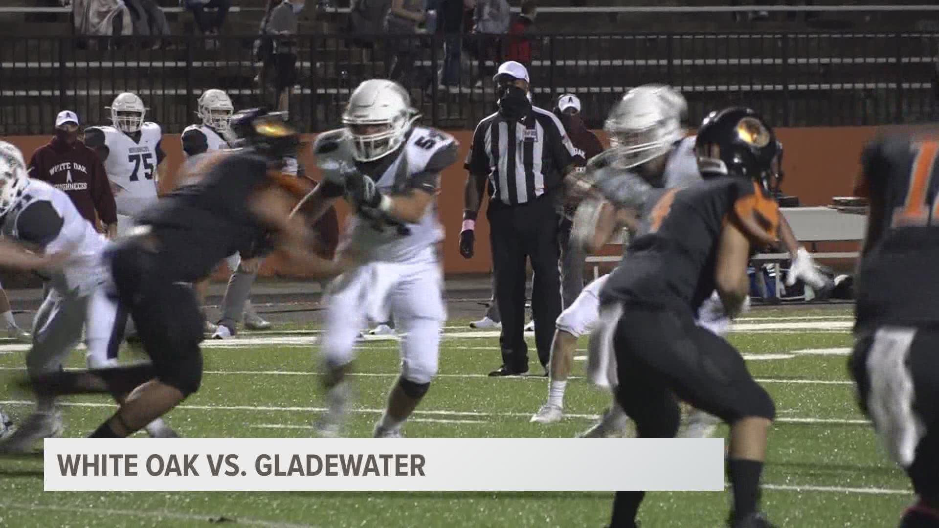 Gladewater came away with the win, topping White Oak 31-14.