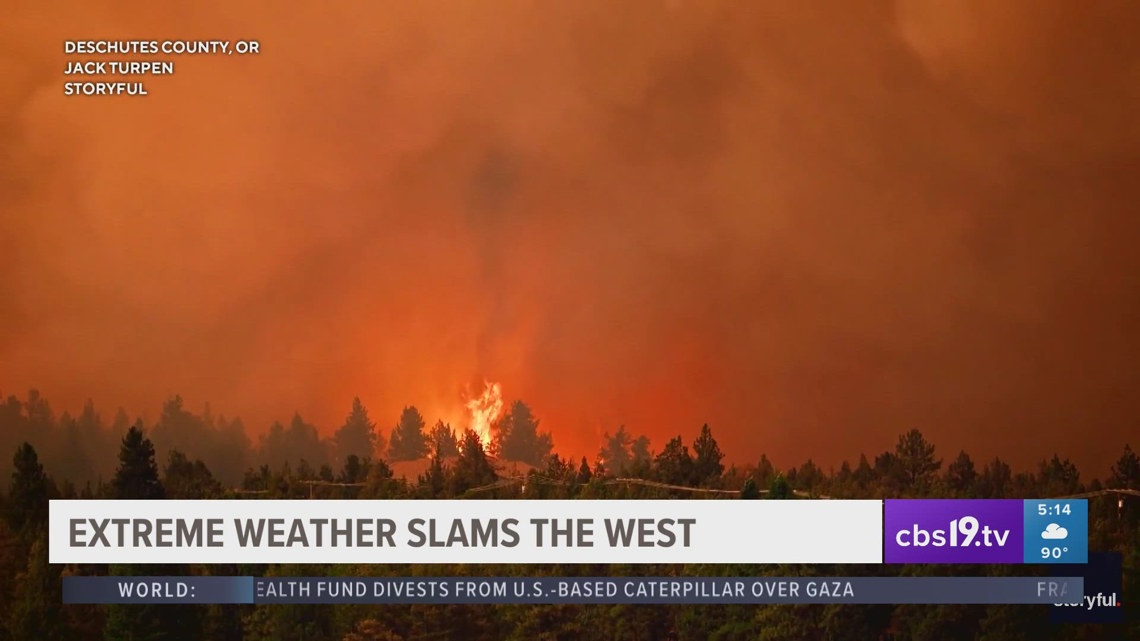 Extreme weather slams the West with dust storms and wildfires | cbs19.tv