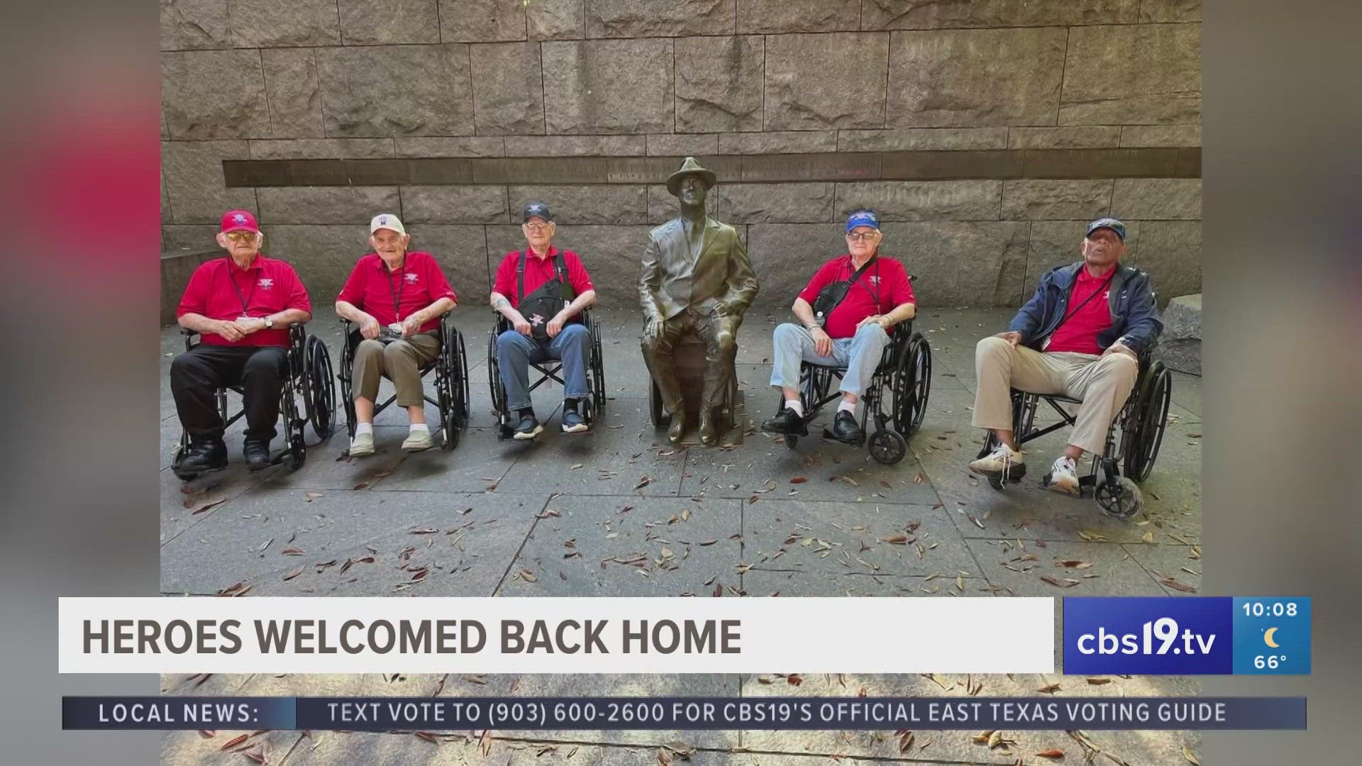 East Texas veterans return home after Brookshire's Heroes Flight trip to D.C.