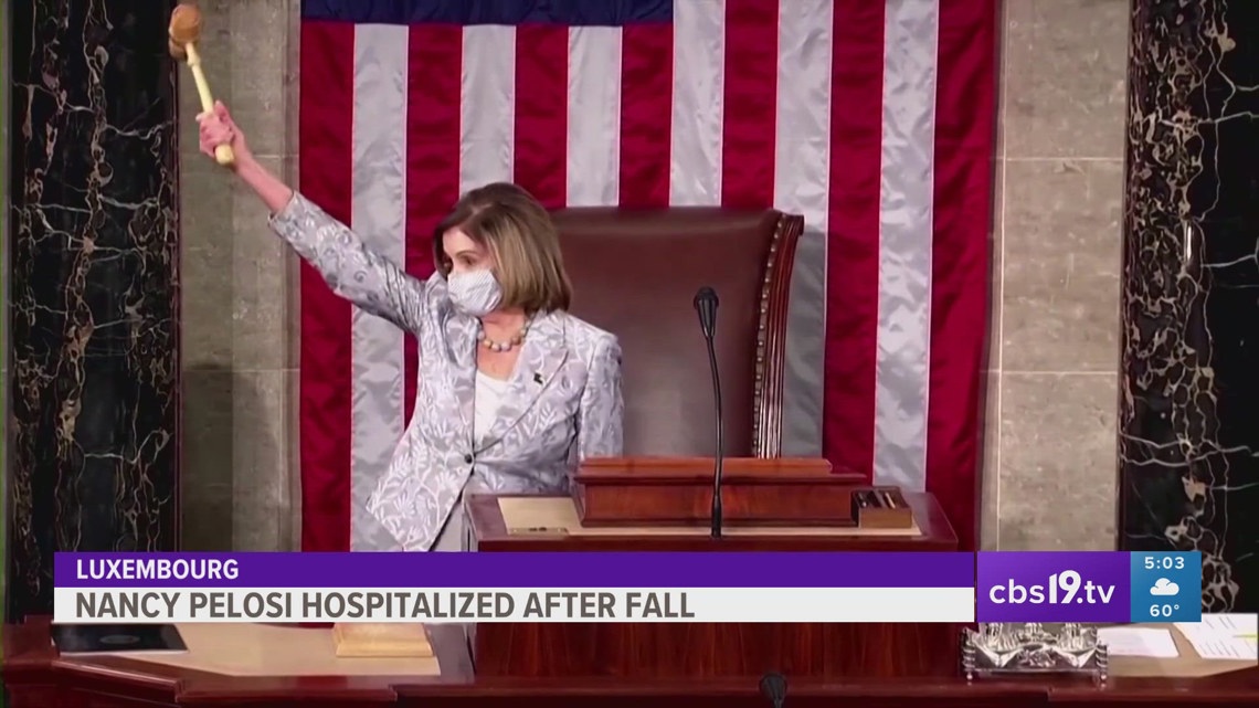 Nancy Pelosi hospitalized after fall in Europe | cbs19.tv