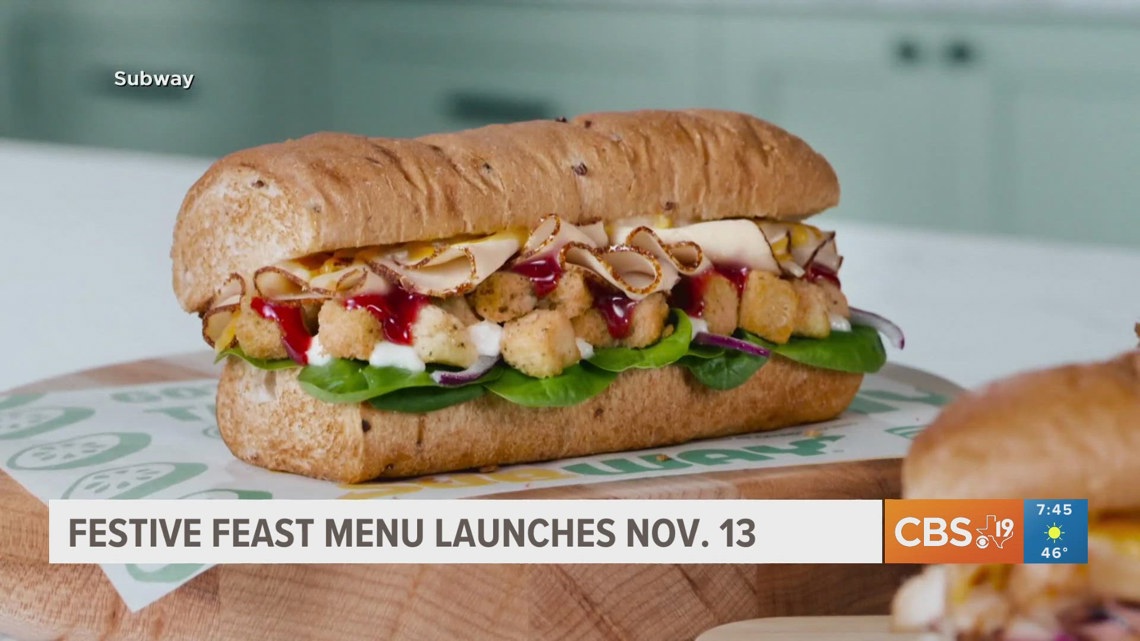 Subway's festive menu launches Nov. 13 | cbs19.tv