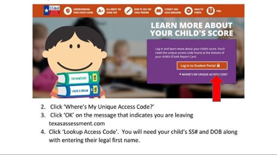 Easy steps to view student STAAR scores