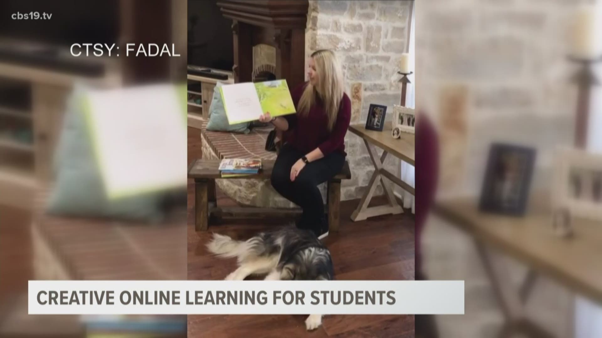 A Lindale ISD teacher is hosting digital read-aloud segments for her first-graders, with the help of her her dog Bane