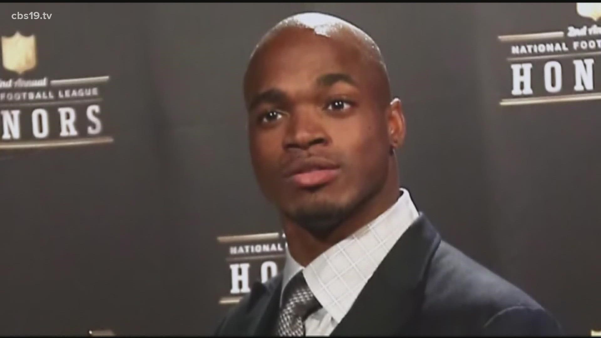 Adrian Peterson is an East Texas alum who is a seven-time pro bowl running back who led the NFL in rushing three different seasons, the last being in 2015.