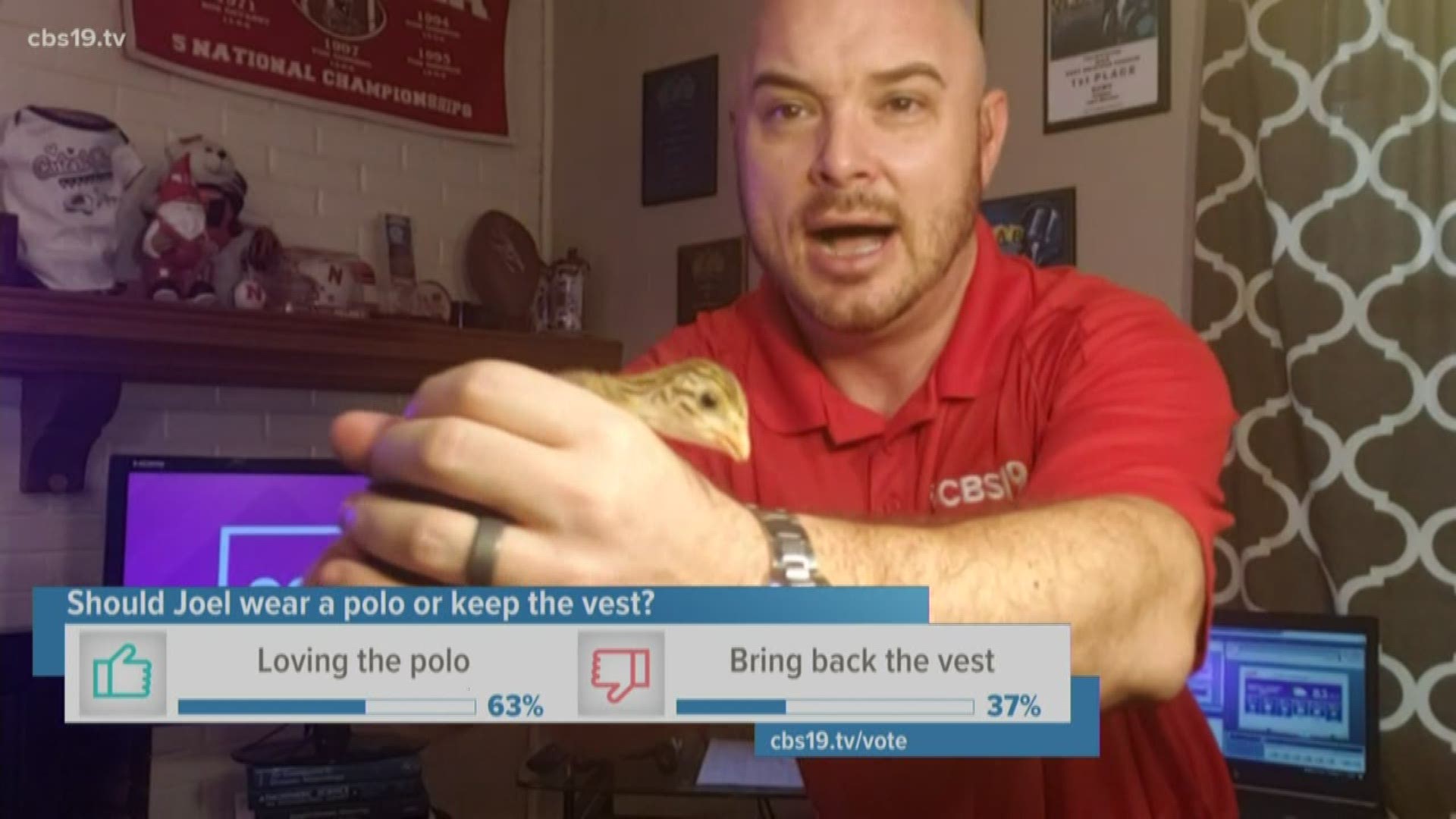Joel Barnes shows off some new pets on CBS19 now