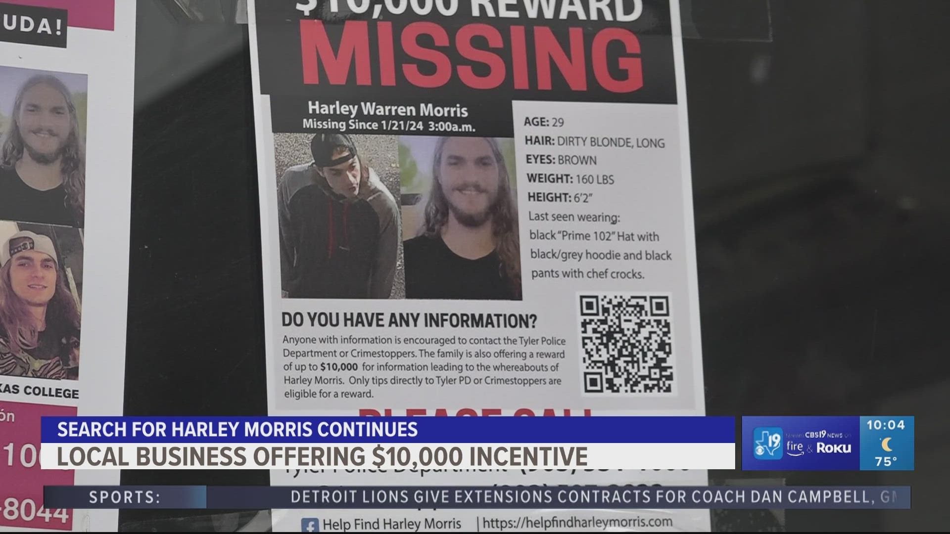 Seven weeks missing and still little to no answers for the family of Harley Morris. The 29-year-old was last seen leaving a bar in north Tyler.