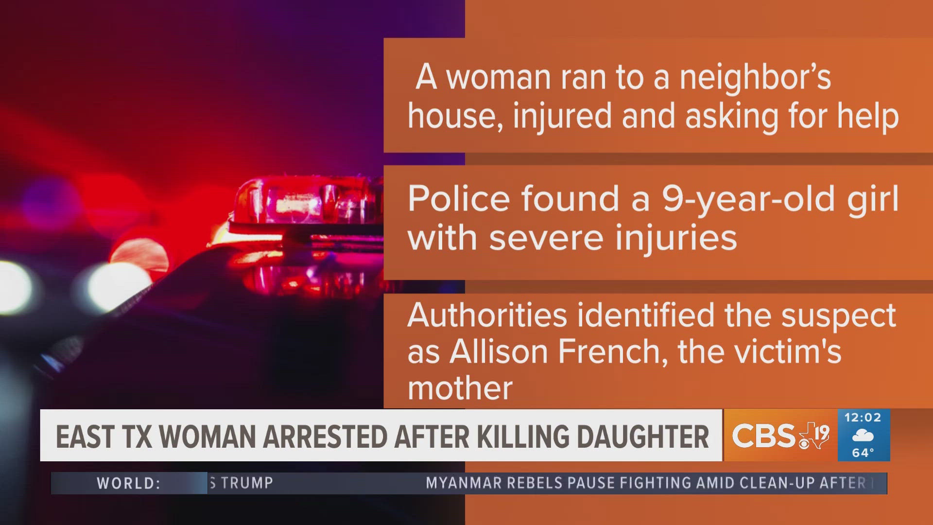 OFFICIALS: Texas woman arrested after killing daughter, injuring child ...