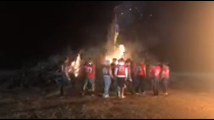 football bonfire