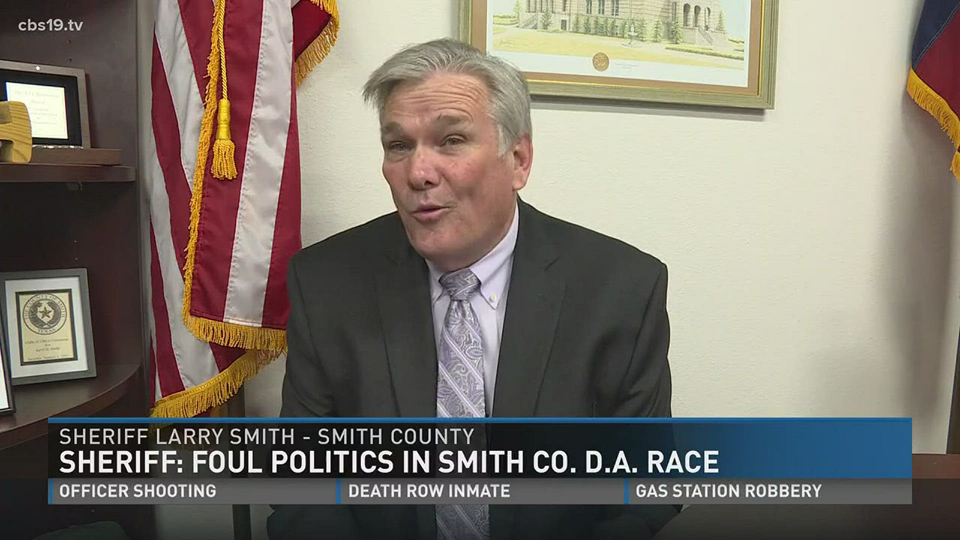 Sheriff Larry Smith speaks out about D.A. race