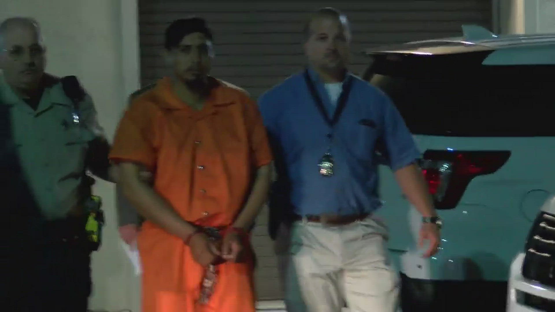 Gustavo Zavala-Garcia being transported to the Smith County Jail