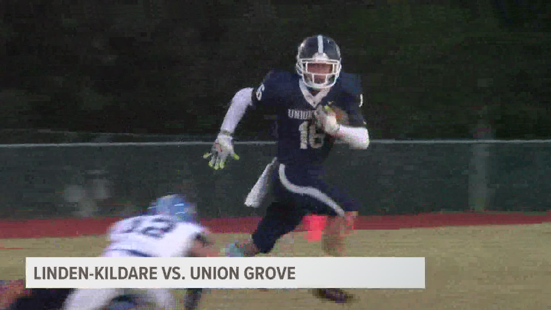 Linden-Kildare defeated Union Grove by a score of 40-30.