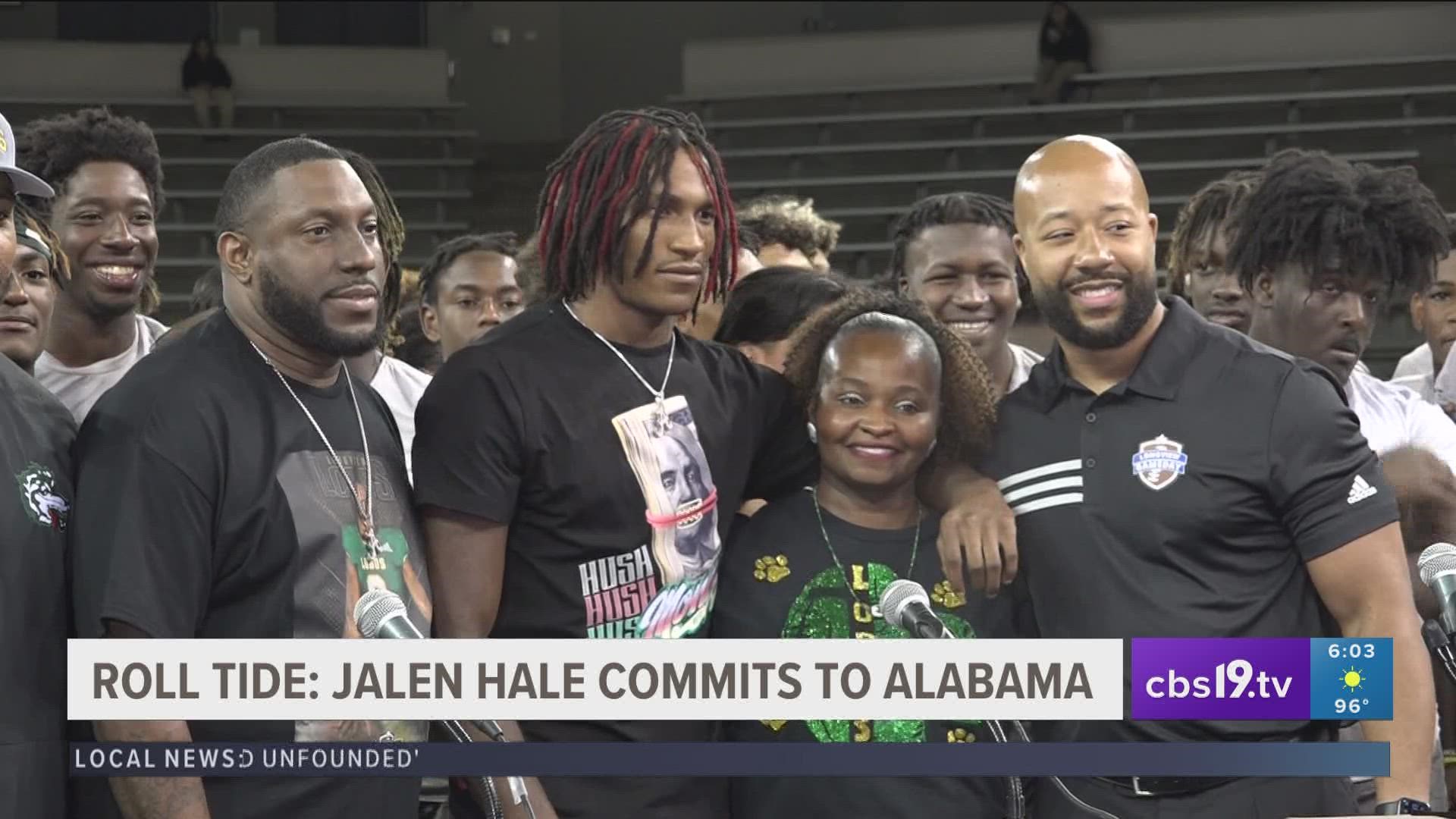 Longview Lobos' Jalen Hale picks University of Alabama to play football at next level