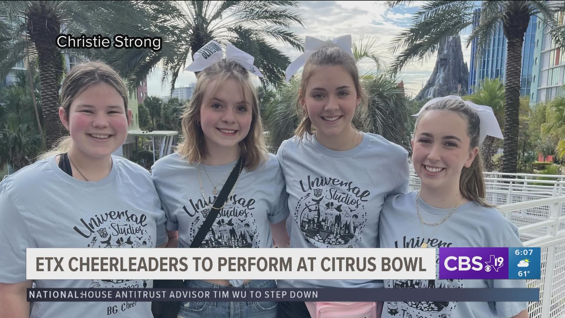 East Texas Cheerleaders to perform at Citrus Bowl