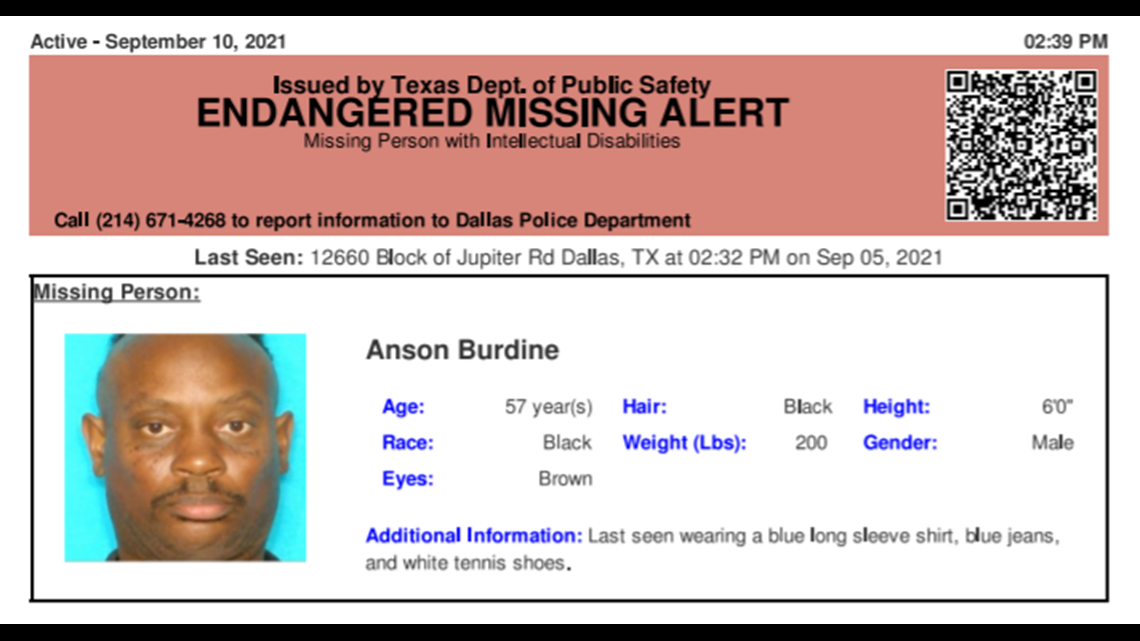 MISSING PERSON Dallas PD searching for man who is a threat to own