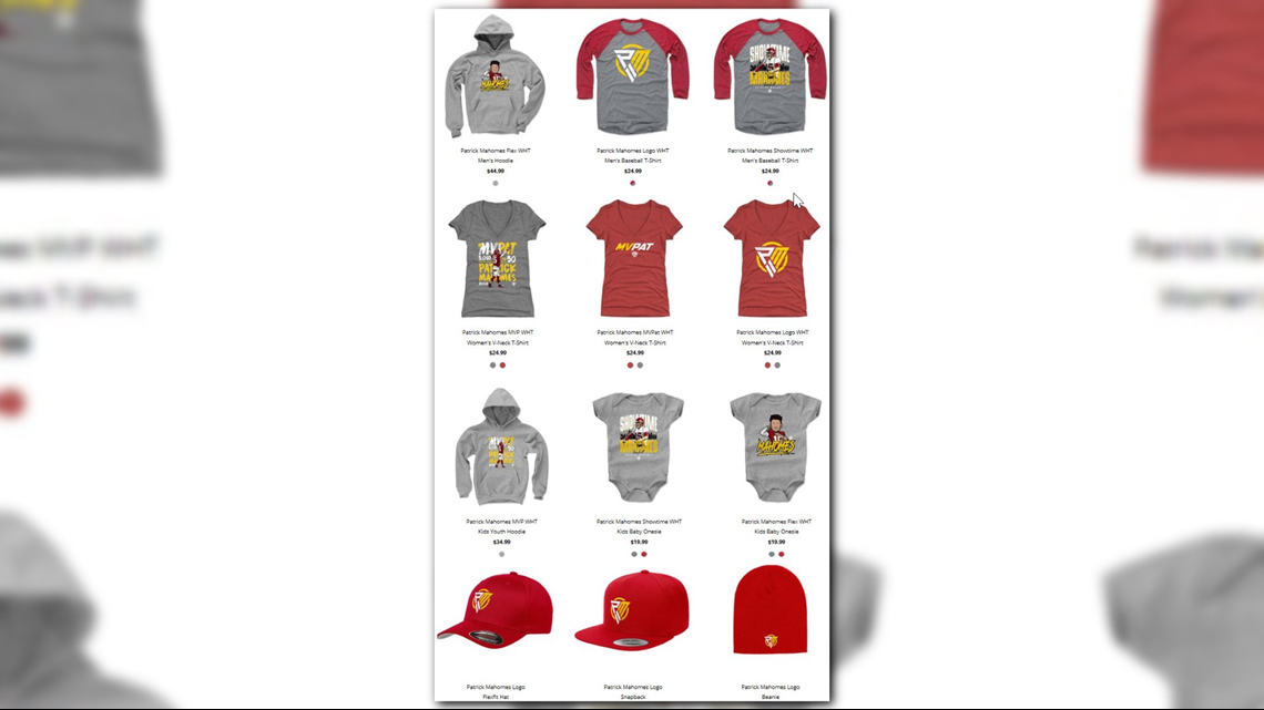 KC Chiefs QB Mahomes launches clothing, merchandise online store