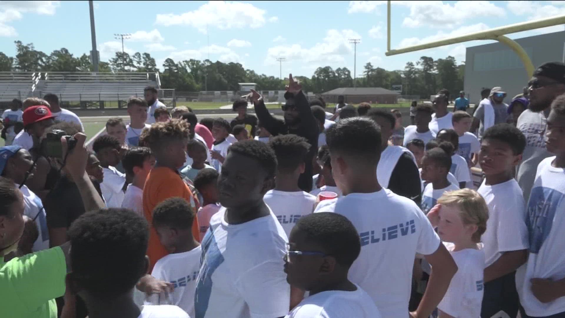The two NFL players hosted the camps in their respective East Texas hometowns.