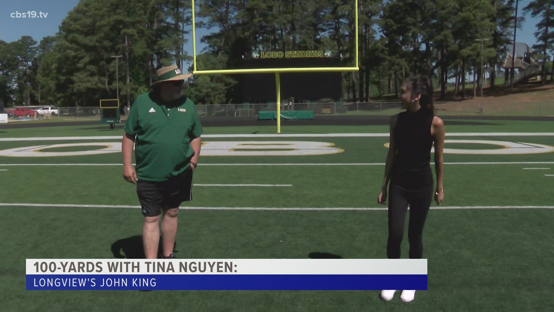 Longview head football coach John King joins CBS19 Sports for another edition of 100-Yards with Tina Nguyen.